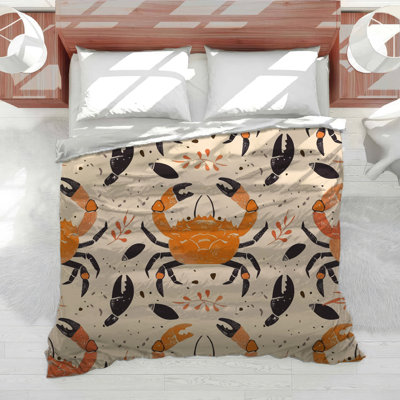 Crab Pattern Marine Cotton Blend Comforter
