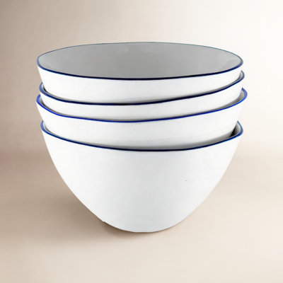 Canvas Home Abbesses Colored Rim Porcelain Cereal Bowl 20oz