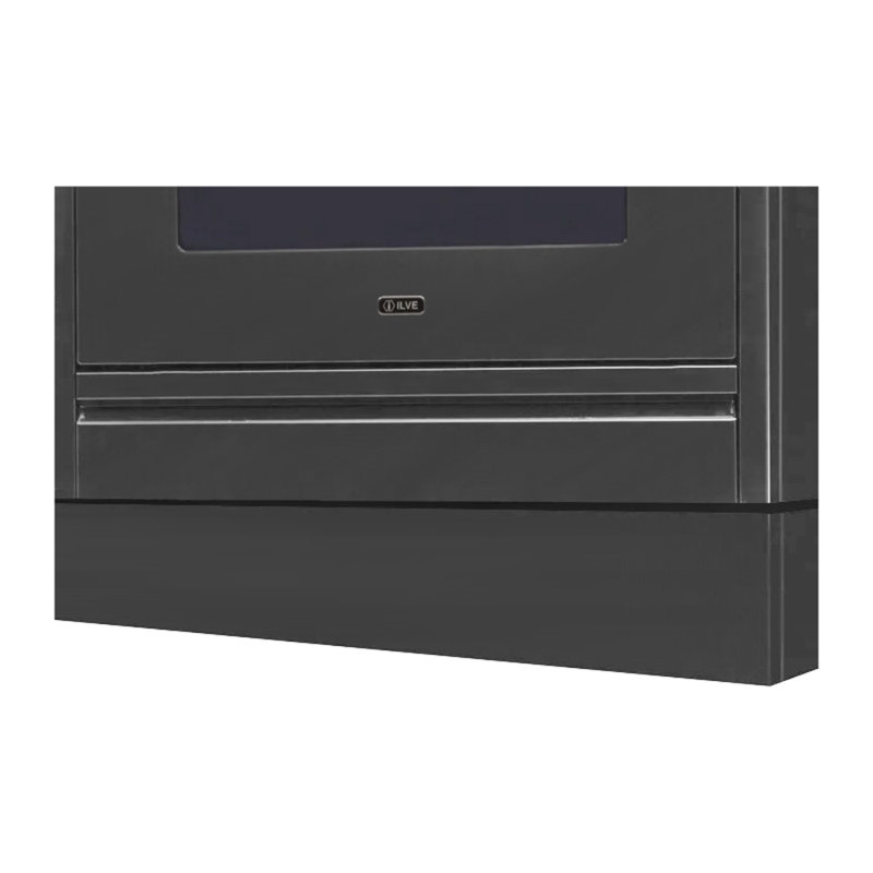 ILVE Nostalgie And Professional Range Trim Kit, Matte Graphite, 6" H x 40" W x 21.65" D