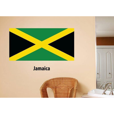 Décalcomanie murale drapeau de jamaïque