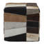 Tallent 40cm Wide Genuine Leather Square Pouf Ottoman