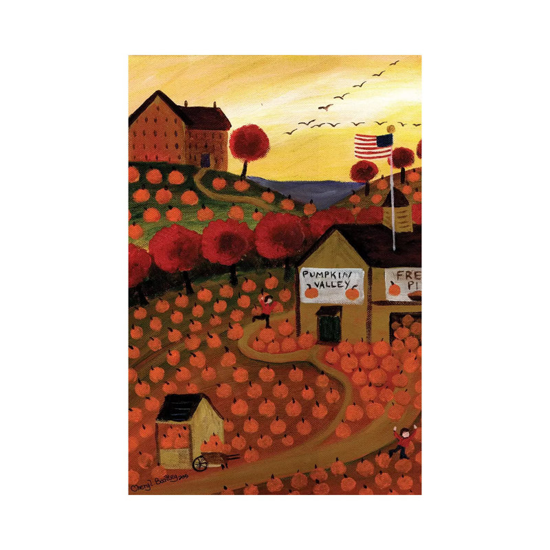 " Pumpkin Valley Cheryl Bartley " by Cheryl Bartley Painting Print, 26" H x 18" W x 1.5" D