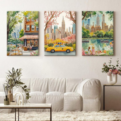 3 Piece Wrapped Canvas Print