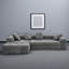 Canapé modulaire en L en forme de L, canapé en velours côtelé de style minimaliste moderne, canapé-lit pour le salon, la chambre à coucher, canapé-lit confortable et compact
