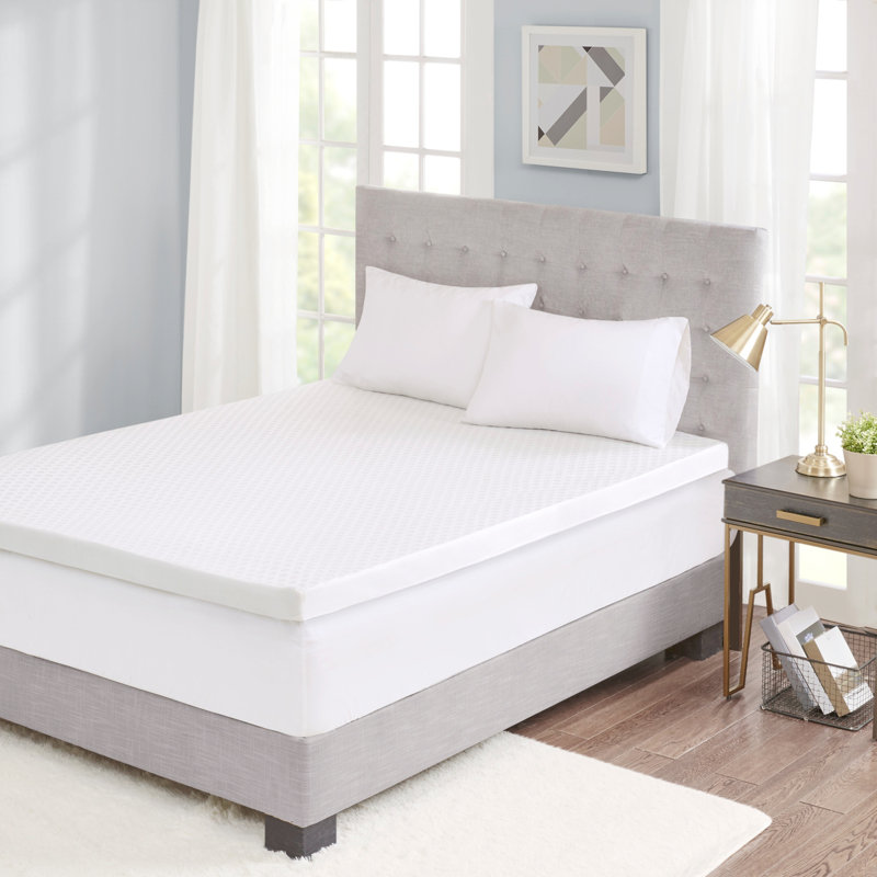 Hypoallergenic 3" Cooling Gel Memory Foam Mattress Topper With Removable Cooling Cover, Twin XL