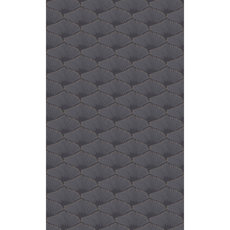 Papier peint géométrique Ehrin, Gris foncé