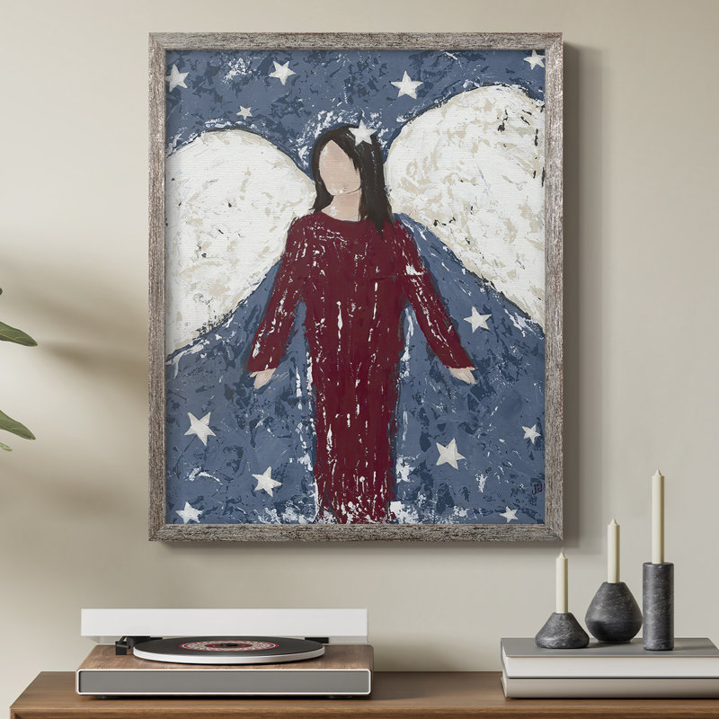 Angels Chacun II, reproduction encadrée - bois massif, H 11 po x l 9 po