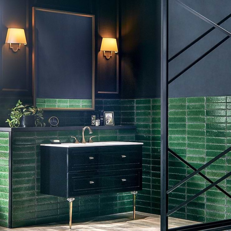 Lava Art 3x12 Brick Look Crackled Glossy Lava Stone Subway Tile