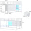 Lit superposé double au-dessus de simple avec 6 tiroirs de rangement, lits superposés en métal avec lumières à DEL, lit superposé convertible avec garde-corps très haut et échelle antidérapante-672915022