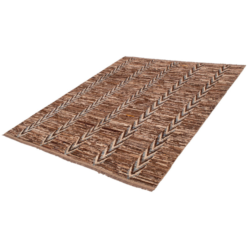 Zacory One-of-a-Kind 8'2" X 10' New Age Wool Area Rug in Brown