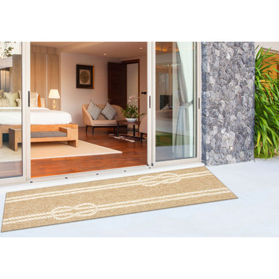Wooton Performance Hand Tufted Striped Indoor / Outdoor Rug