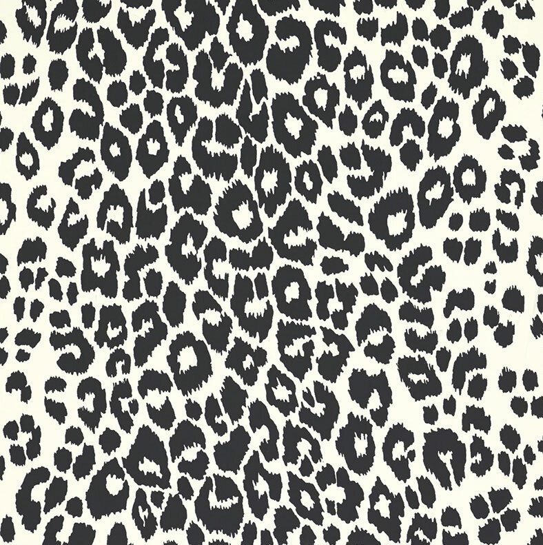 I Love Wallpaper Leopard Metallic Animal Print Wallpaper in Black and