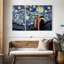 «Dogs Journey Starry Night», reproduction sur toile-92761401
