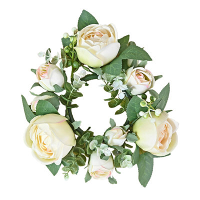 Couronne de 4 petites bougies roses