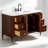 48" Mid-Century Glam Rattan Single Sink Bath Vanity with Engineered Marble Top-1713402126