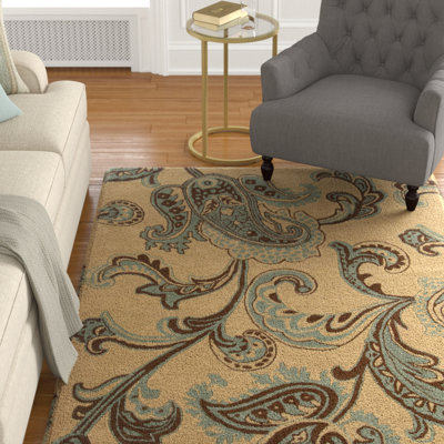 Equelle Hand Tufted Paisley Indoor Rug