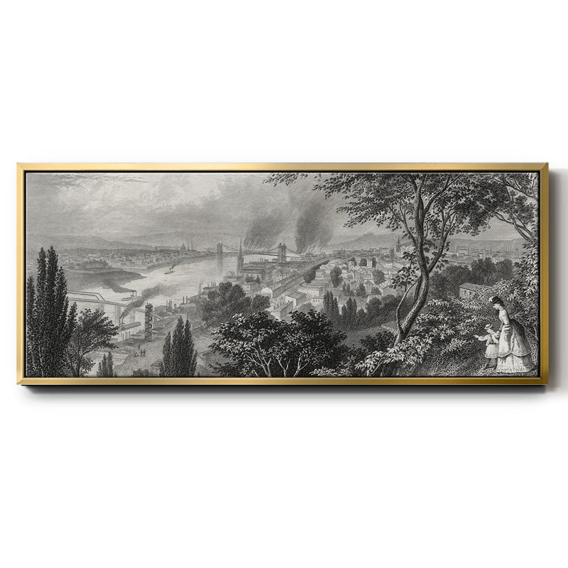 City of Cincinnati - Toile encadrée, H 20 po x l 50 po