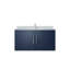 Meuble-lavabo gris foncé 36 po X P 22 po D, plateau en marbre de culture et robinet-117843291