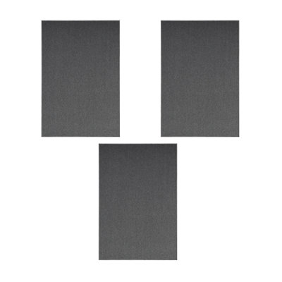 Tapis d'intérieur / extérieur commercial de couleur unie Brisna Furnish my Place - Tapis adapté aux animaux de compagnie et aux enfants, résistant aux taches, tapis de salon et de couloir, mariage - gris