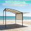Wall-Mounted Pergola with Adjustable Canopy