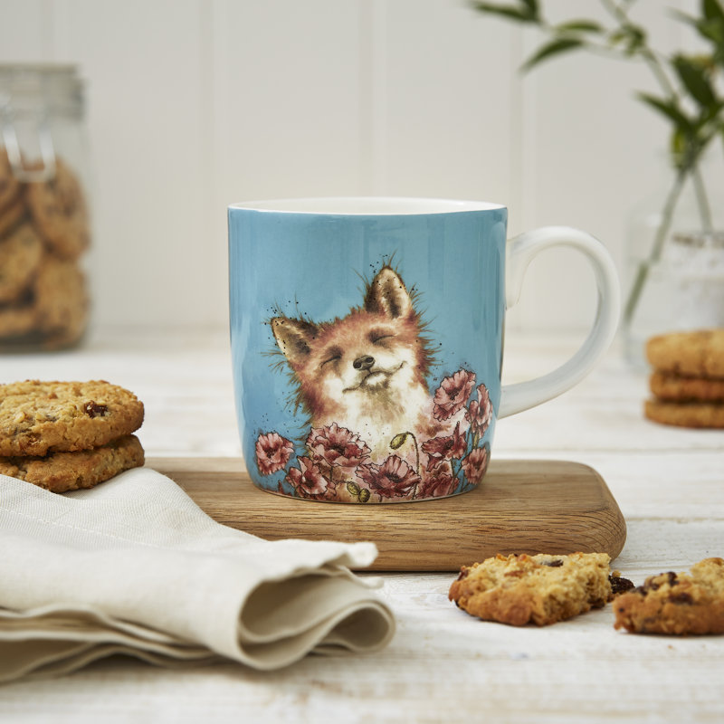 Wrendale Designs, Coloured - Fox in Poppy Mug