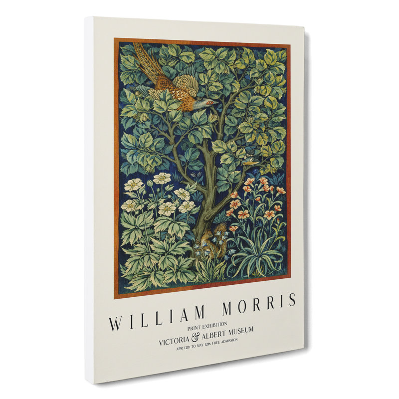 Cock Pheasant by William Morris - Wrapped Canvas Painting, 50cm H x 35cm W x 3cm D