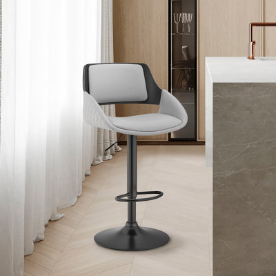 Tabouret de bar pivotant réglable en similicuir