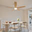 Modern Wooden LED Ceiling Fan Light With Remote-158745741