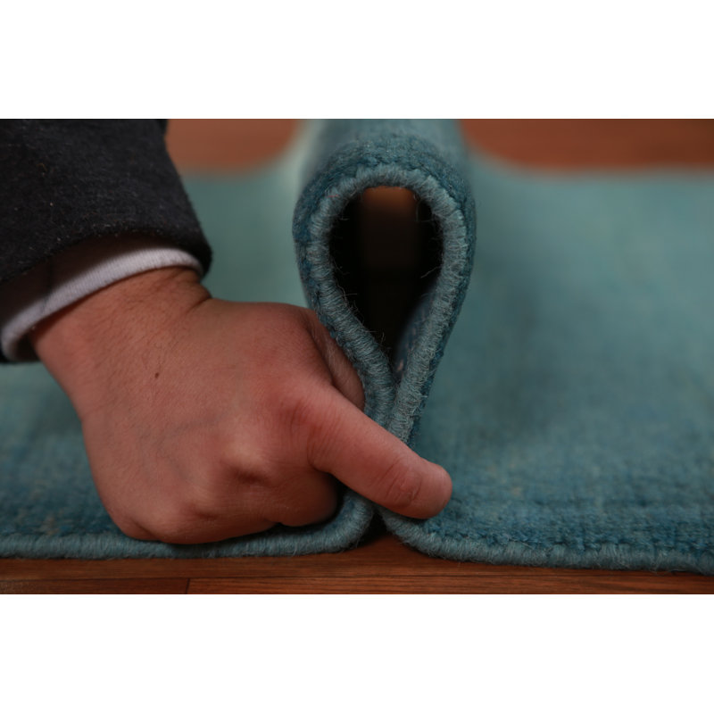 Tapis décoratif moderne bleu Gabbeh 3 x 4
