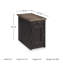 Table de bout avec rangement Edmore