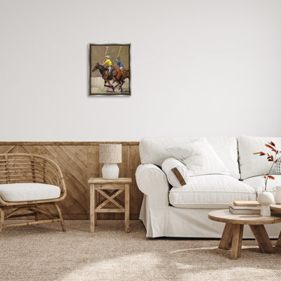 "Joueurs de polo" par Jeri Ireland sur toile