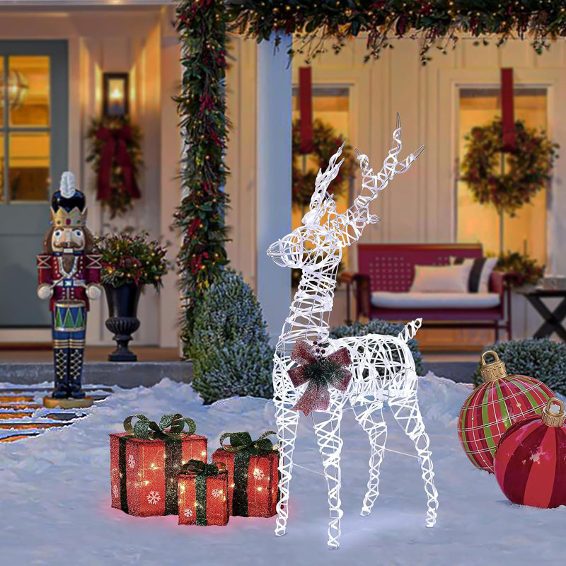 Cerf de Noël illuminé
