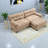 Deep Seat Sectionals, Wood Frame Modern L Shaped Sofa For Home Living