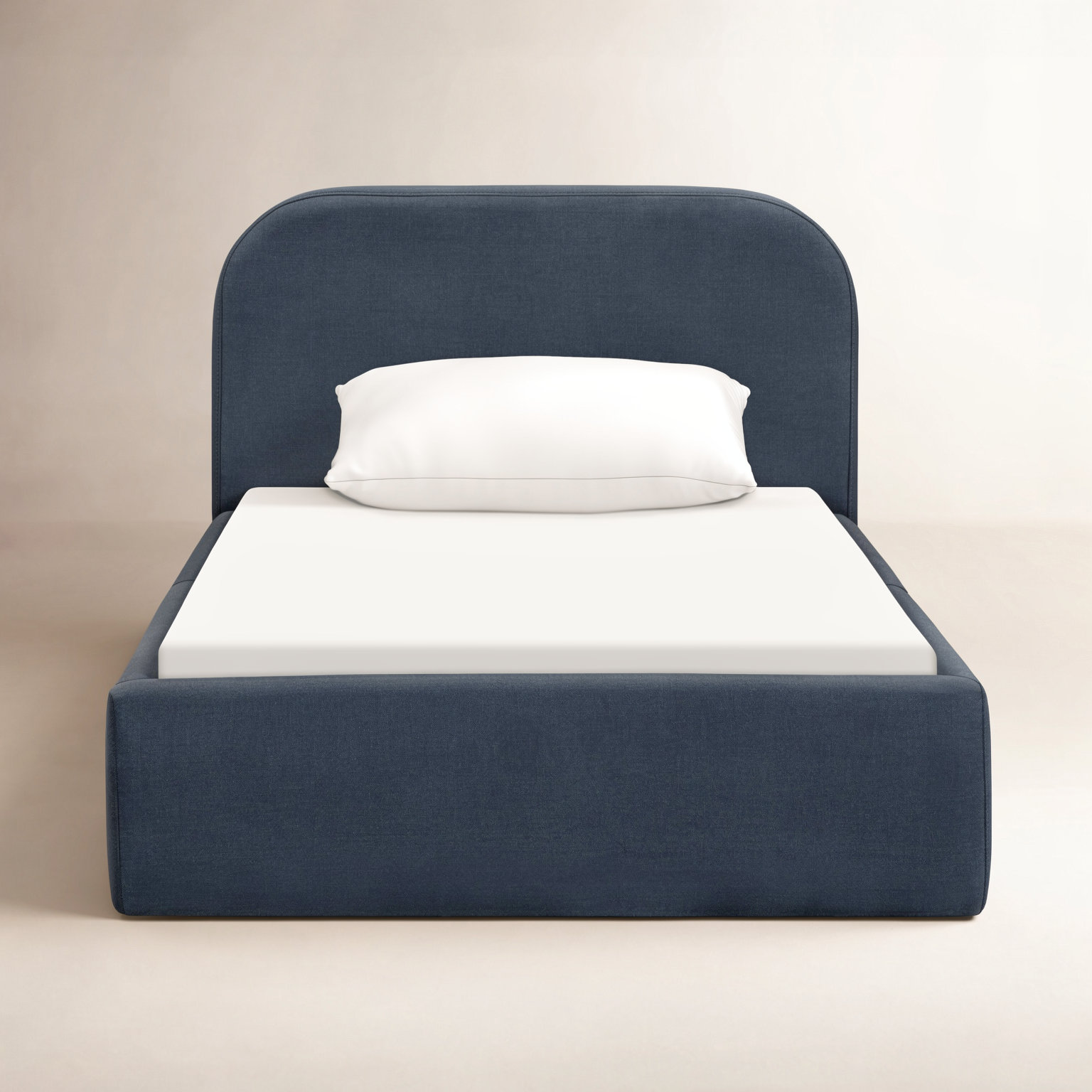Nara Open-Frame Bed, Performance Navy Eco-Twill, Twin