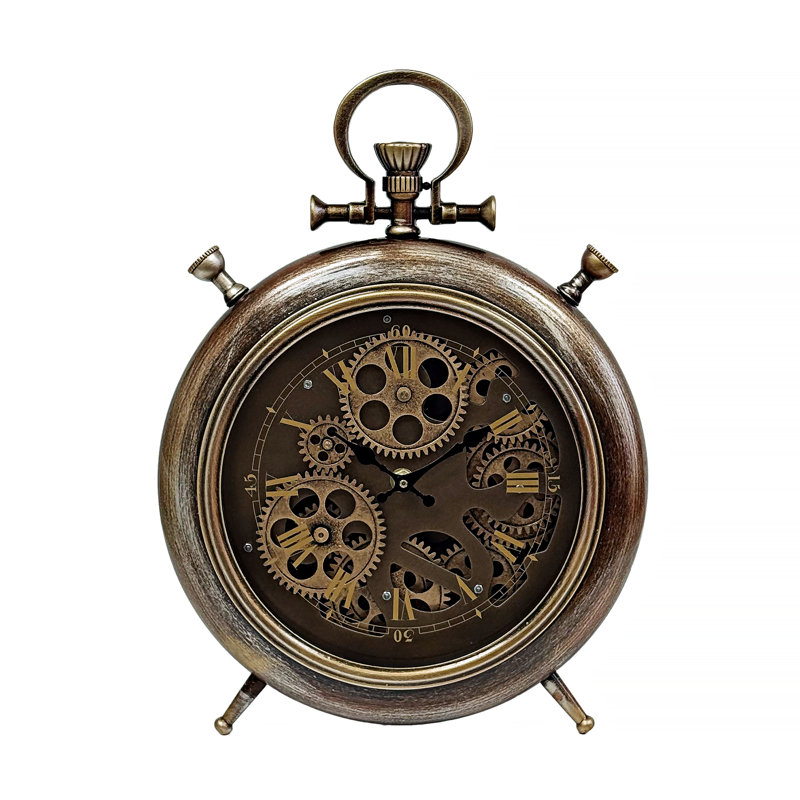 Pocket Watch Skeleton Table Clock