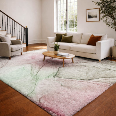 Tapis de qualité supérieure lavable à la machine Dream Shag ADS502 Watercolors