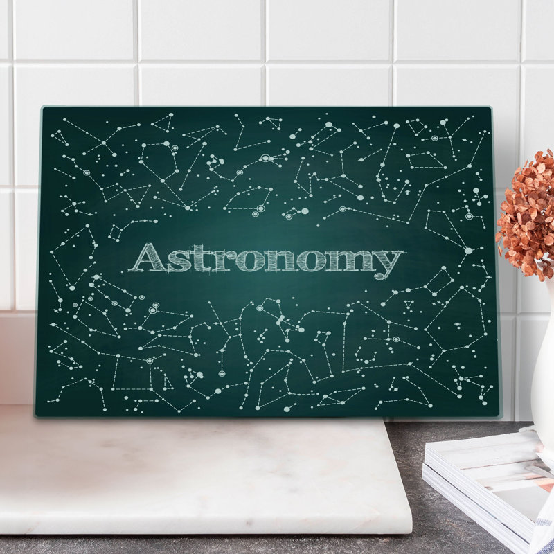 Planche à découper Ambesonne Constellation grande taille astronomie vert blanc
