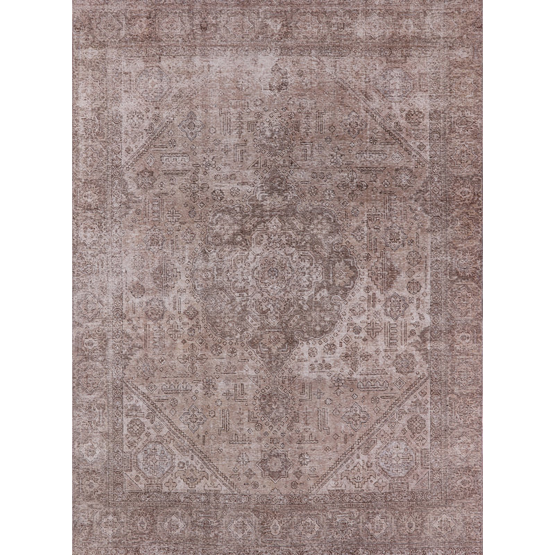 Tapis oriental gris Rolfes, Rond 8 pi