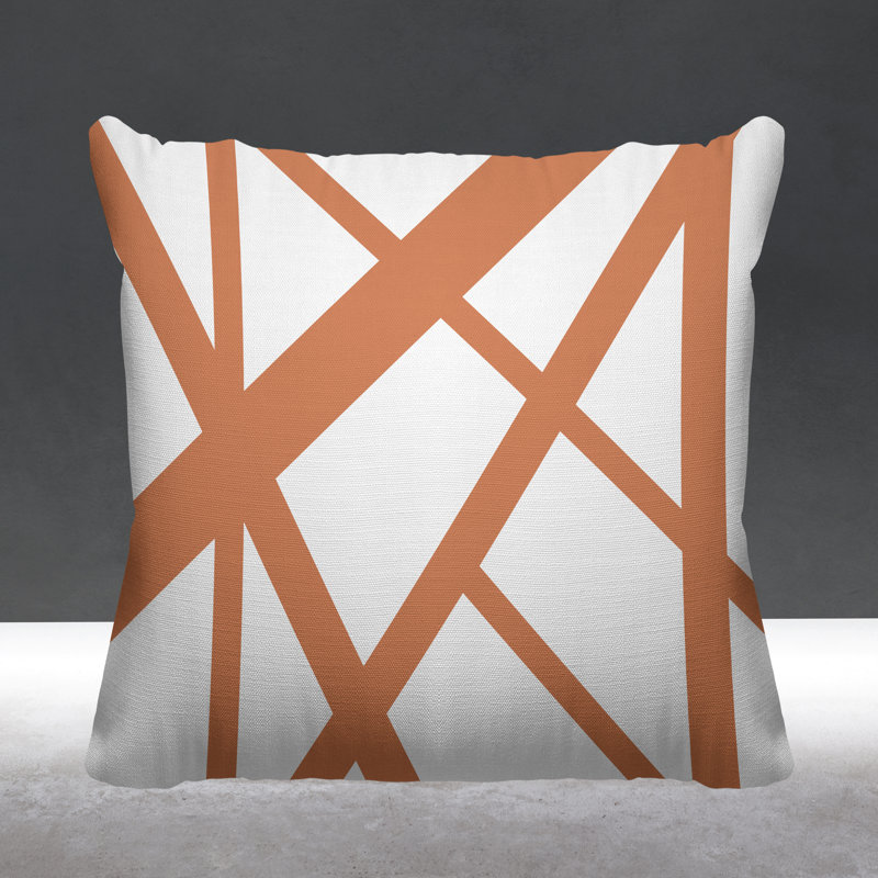 Shelly Outdoor Reversible Throw Pillow, 17W" x 17H", Nude