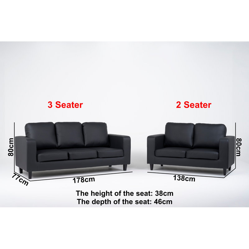 Absarokee 3+2 Sofa Set Faux Leather