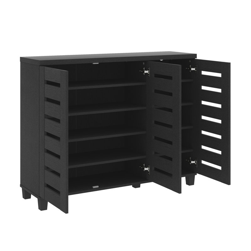 Armoire de rangement pour chaussures Alcester Lismore jusqu'à 20 paires, Chêne noir