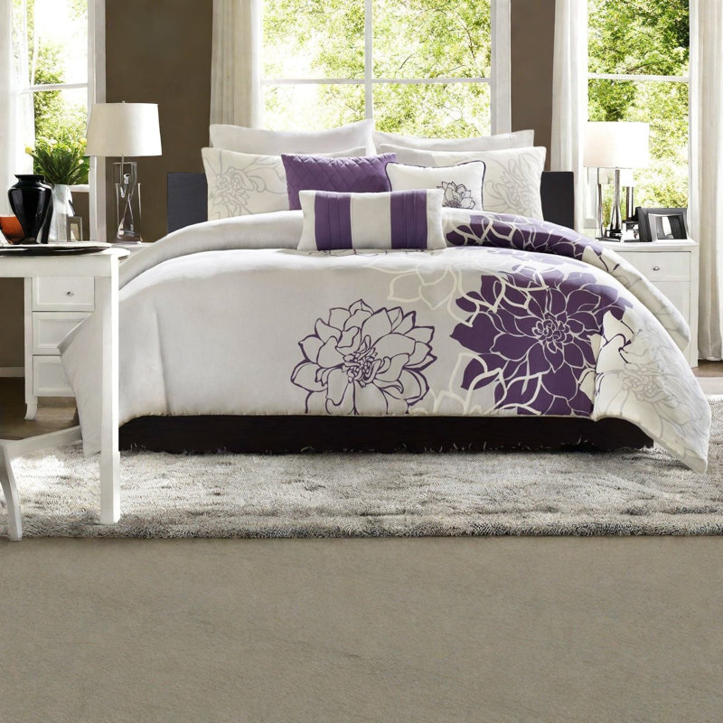 Ensembles de literie en satin de coton certifié, style maison moderne et floral