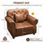Canapés confortables en similicuir de style moderne Chesterfield de 41,3 pouces pour la maison