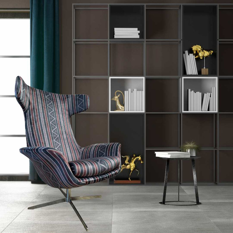 Alexandia Velvet Swivel Armchair