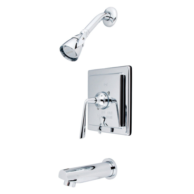 Robinet de baignoire et douche à pression équilibrée Kingston, Chrome poli