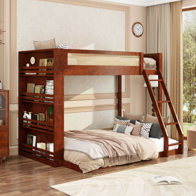 Bunk Bed With Shelf And LED