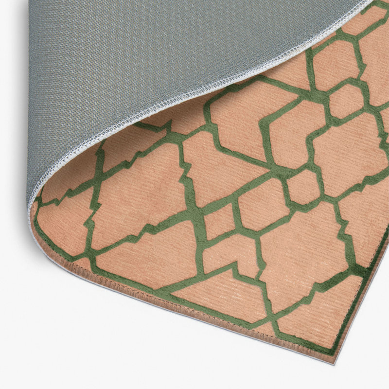 Tapis brun intérieur et extérieur Trellis, Rectangle 4pi x 6 pi