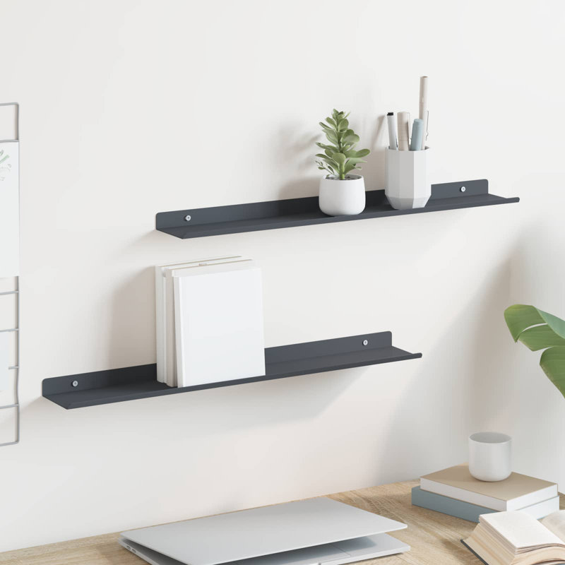 Steel Floating Shelf, Anthracite