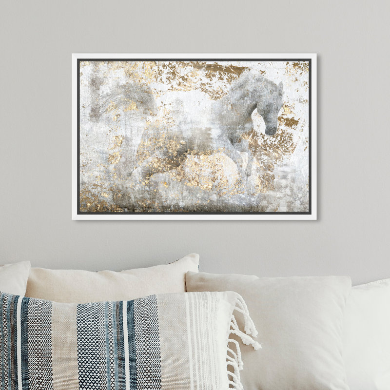 «Animals Courir», reproduction d'art graphique, L 15 po x H 10 po, Cadre blanc