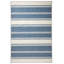 Bowman Machine Printed Polyester Striped Area Rug in Blue/White-1904427610